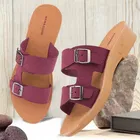 Flats For Women, Maroon 