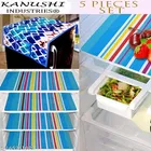 KANUSHI Industries® 1Pc Fridge Cover for Top with 6 Utility Pockets + 4 Fridge Mats 