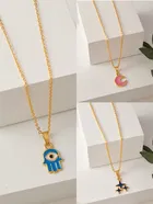 Gold Plated Chain & Pendant for Women & Girls 