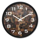 Khatu Craft Circle Clock Wooden look 30x30cm