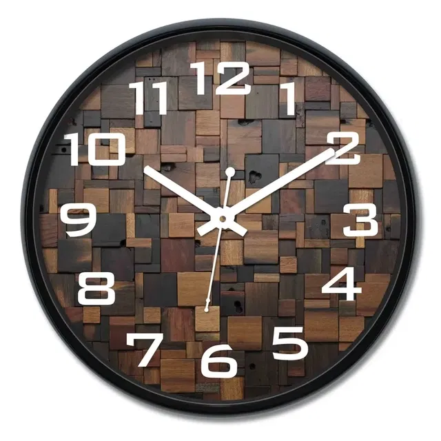 Wooden Look Wall Clock, Medium [11" × 11"]
