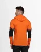 Cotton Blend Color Blocked Hoodies for Men 