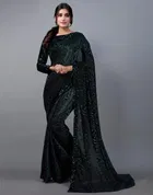 Lycra Blend Embellished Saree for Women 