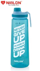 Nirlon Clear Sip Motivational Fitness Sport Water Bottle 800Ml Set Of 4 & Time Maker, Leak-Proof, Bpa-Free, Toxin Free Plastic Drink Bottle Design For Unisex At Gym, School, Office 
