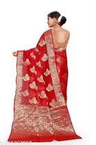 Organza Zari Woven Saree for Women 
