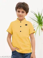 Solid Cotton Blend Kurta Set for Boys 