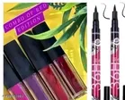 Liquid Lipstick 6 Pcs with 2 Pcs 36H Eyeliner 