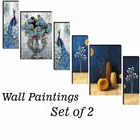 MDF 2 Pcs Designer Wall Painting for Home & Office 