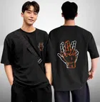 Cotton Round Neck Printed Oversized T-Shirt for Men 
