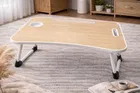 Laptop & Study Table, Foldable and Portable/Ergonomic & Rounded Edges/Non-Slip Legs, Cream 