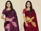 Women's Printed Saree with Unstitched Blouse 