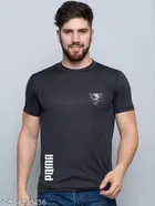 Comfortable Active Wear Polycotton T-Shirt for Men ,Black 