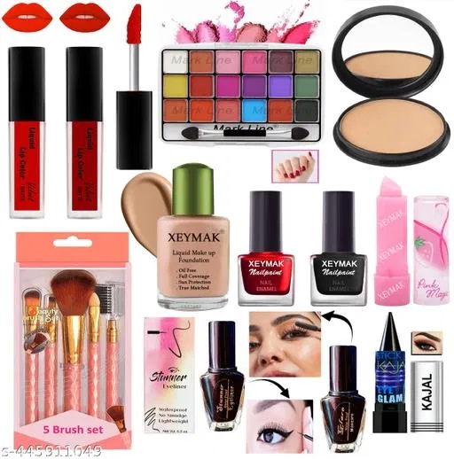Face Makeup Combo, Multicolor, Set of 1