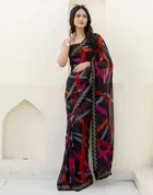 Georgette Printed Saree for Women 