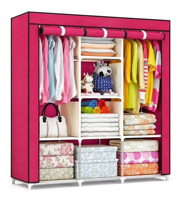 8 Layer Metal Multipurpose Wardrobe Organiser with Pink zip cover [DIY] Do-It-Yourself