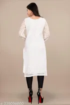 Net Kurti for Women, White 