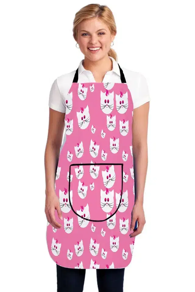 PVC Printed Kitchen Apron (Multicolor)