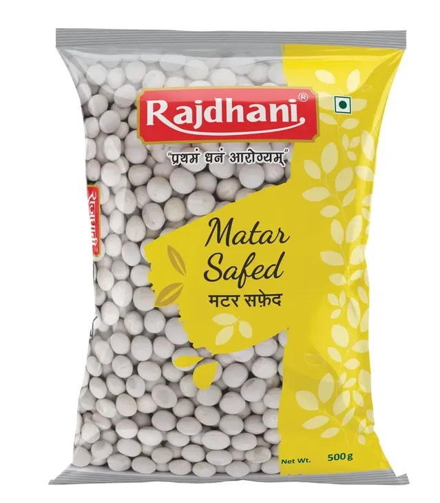राजधानी मटर सफ़ेद दाल 500 g पैक