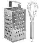 Oc9 स्टेनलेस स्टील 4 in 1 स्लाइसर एंड ग्रेटर & एग व्हिस्क फॉर किचन टूल सेट