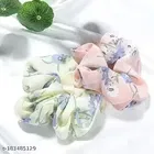 Georgette Floral Hair Scrunchies, Assorted, Pack of 18