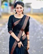Banarasi Black Art Silk Printed Saree for Women