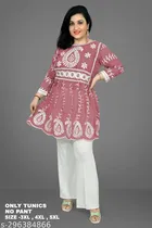 Georgette Chikankari Top for Women 