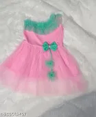 Net Sleeveless Dress for Girls 