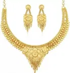 Alloy Choker Necklace with Earrings for Women 