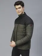 Men's Colour Block Full Sleeves Puffer Jacket 