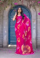 Georgette Floral Saree for Women 