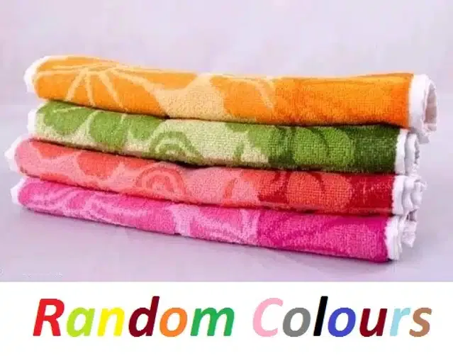 Cotton Blend Hand Towels (Assorted, Pack of 4)