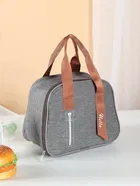 Grey & Brown Dual Tone Insulated thermal Lunch Bag