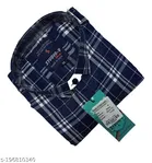 Cotton Blend Checked Shirt for Men, Blue 