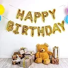 Happy Birthday Letters Foil Balloons for Party Decoration (Multicolor, 16 inches) (Set of 1)
