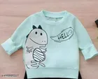 Hosiery Cotton Printed Clothing Set for Kids, Sea Green 