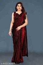 Lycra Sequence Saree for Women 