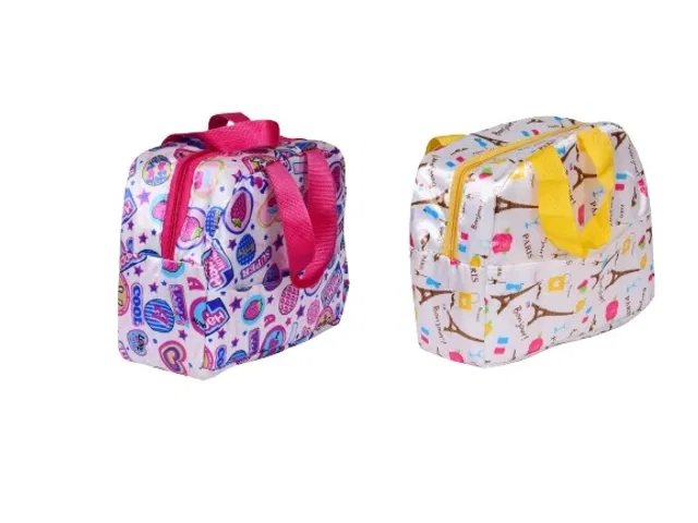Canvas Lunch Box Bags (Multicolor, Pack of 2)