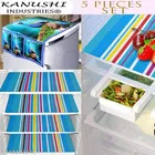 KANUSHI Industries® 1Pc Fridge Cover for Top with 6 Utility Pockets + 4 Fridge Mats 