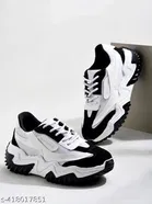 Solid Synthetic Sneakers for Women 
