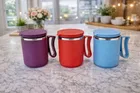 Stainless Steel Coffe Mug, Multicolour, Pack of 3 
