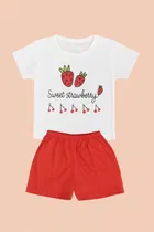 Cotton Blend Printed Clothing Set for Boys 