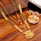 Alloy 4 Pcs Mangalsutra Set with Earrings for Women 