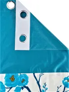 Alaqsa Blue Floral Polyester Door Curtain 7ft Pack of 1