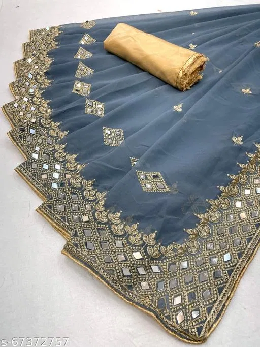 Beautiful Saree for Women (Grey)