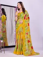 Georgette Printed Saree for Women 