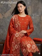 Embroidered Floral Patiala Suits for Women 