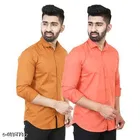Cotton Blend Solid Shirts for Men, Multicolor 