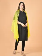 Net Self-Design Dupatta for Women 