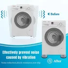 Enmora Anti Vibration Pads for Washing Machine Washing Machine Feet Pads Shock Absorber Noise Cancelling Washer Support, Washing Machine Anti Vibration Pad Heightening Pads with Suction Cup 