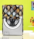 KANUSHI Industries® Microwave / Oven Top Cover With 4 Utility Pockets + 1 Pc Washab l& Dustproof Front Load Automatic Washing Machine Cover + 1 Pc FRIDGE HANDLE COVER 